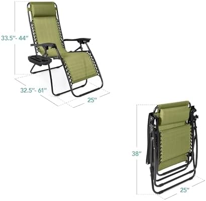 Best Choice Products Zero Gravity Chair Recliner, Dusty Green