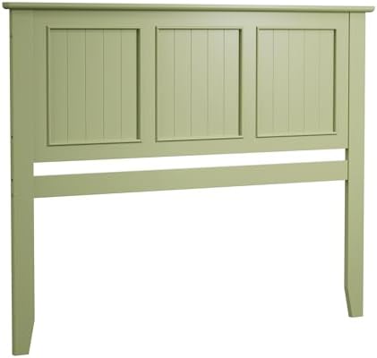 Wood Full Size Headboard Only with Farmhouse Style, Wall-Mounted , Green