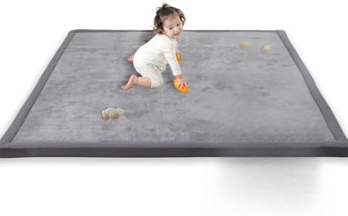 1.3" Thick Baby Play Mat for Floor,59x71 Padded Playpen Mat, Non-Slip