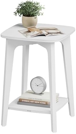 VASAGLE Side Table, 2-Tier Small Square End Table, Nightstand