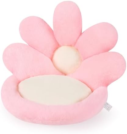Ditucu Flower Shape Chair Pillow Cute Seat Cushion 19 inch Comfy Lazy Sofa Floor Pillows Dorm Seating for Bedroom Decor Pink