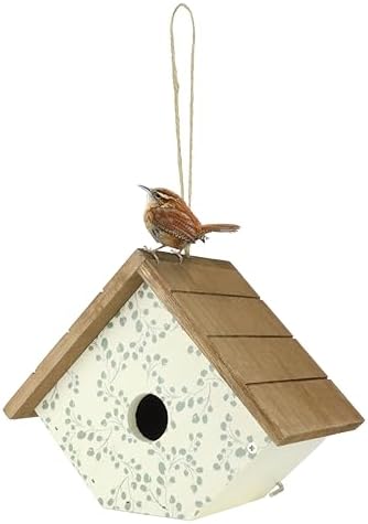 Wild Wings Decorative Wren House Ivy Perch, White
