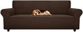 ZNSAYOTX Stretch Oversized Couch Cover Universal Sofa Covers for Living Room Dogs Pet Furniture Protector Spandex Extra Large Sofa Slipcovers with Anti Slip Foam Sticks (Coffee, XL Sofa)