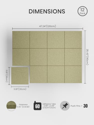 Felt Bulletin Board & Cork Board Alternative 48" x 36"