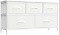 SONGMICS Dresser for Bedroom, Wide Dresser with 5 Fabric Drawers