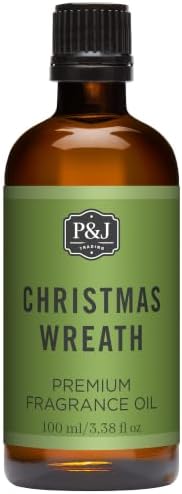 P&J Trading - Christmas Wreath Scented Oil 100ml - Fragrance Oil for Candle Making, Soap Making, Diffuser Oil