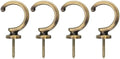 uxcell 4Pcs Curtain Holdback, Aluminum Alloy Wall Mounted Curtain Holders Drapery Tieback Hooks for Living Room Bedroom Office (Bronze)
