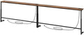 Kitstorack 102.3" Extra-Long Behind Couch Table, Height Adjustable Narrow Console Table with 2 Power Strips, Anti-Tip Wall Screws, Rustic Brown Finish, Split Design for Flexible Use