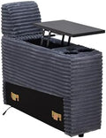 LEVNARY Modular Lift-Top Console with USB Charging and Cup Holders, Center Storage Module for Modular Reclining Sofa (Gray)