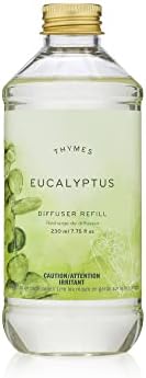 Thymes Reed Diffuser Oil Refill – Fragrance Oil for Diffuser Refill – Flameless Home Fragrance Products – Home Luxury Scents with Notes of Eucalyptus Oil, Lemon, & Bergamot (Eucalyptus, 7.75 fl oz)