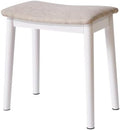 IBUYKE Saddle Cushion Vanity Stool Chair, Piano Bench, Light Linen WBD007WY
