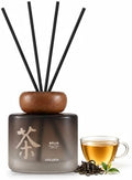 Midnight Camellia Magnolia Bloom Reed Diffuser, 5.9 Fl Oz – Creamy Floral Home Fragrance for Up to 90 Days - Reusable, Refillable Glass Holder - Includes 4 Natural Reed Sticks - Flame Free