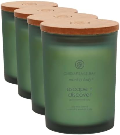 Chesapeake Bay Candle Mind & Body Collection Scented Candle, 8.8oz (Pack of 4)