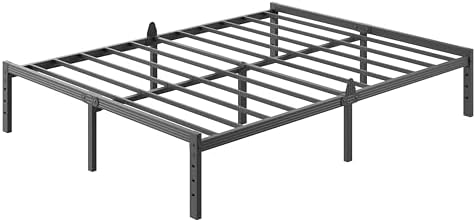 12 Inch Full Metal Platform Bed Frame, Mattress Anti-Slip Design