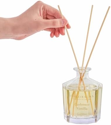 COCORRÍNA Reed Diffuser - Cashmere Vanilla Flower Reed Diffuser Set with 8 Sticks, Home Fragrance Reed Diffuser for Home Bedroom Office Bathroom Shelf Decor (Master Collection)