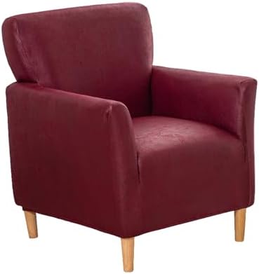 Armchair Covers Stretch Arm Covers Chair Couch Covers, Faux Leather Looking Armchair Slipcover Washable Chair Protector for Living Room (Color D-4)