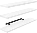 Amada 23.6" Floating Shelves for Wall Decor & Storage, Set of 3, White