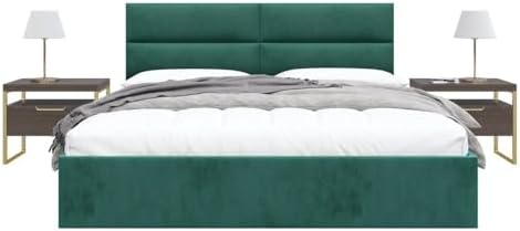 Vänt Wall Mounted Headboard Panels, King/Twin, Velvet Emerald Green