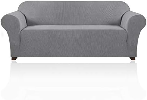 PrinceDeco Couch Covers for 3 Cushion Couch Sofa Pet Friendly Extra Large Couch Cover for Oversized Sofa Washable Furniture Protector Fitted Sofa Slipcovers Stay in Place(XL Sofa, Dove)