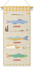 IAXIC Ocean Theme Wall Organizer, Canvas Storage Pockets for Nursery