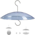 8" Mini Plastic Rain Cover for Bird Feeder, Clear Weather Guard Baffle Dome
