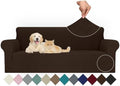 JIVINER Stretch Oversized Sofa Covers 1 Piece 4 Seater Couch Covers Jacquard Universal Sofa Slipcovers for Extra Large Funiture Protector for Kids, Pets (X Large, Coffee Rhomb)