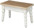Rectangular Solid Wood Step Stool, Farmhouse Wooden Stool, Easy Assembly Narrow Step Stool for Kids, Indoor Plant Stand for Bathroom Kitchen, French Country Shabby Chic Decor