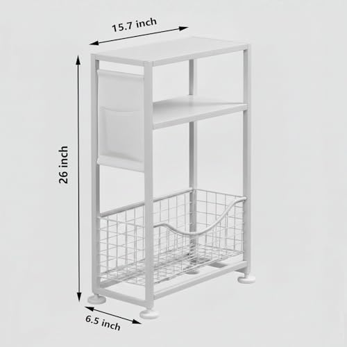 Skinny Side Table with Storage