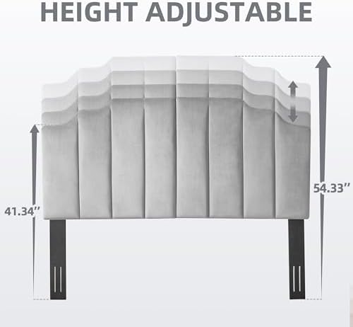 Headboard Queen Elegantly Curved Soft Padded Queen Headboard Only