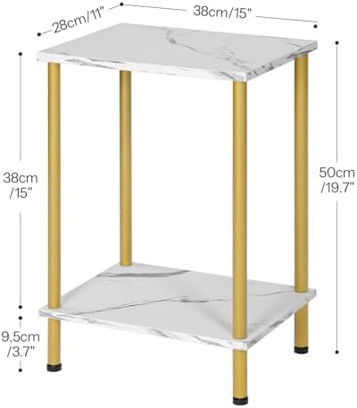 HOOBRO End Tables Set of 2, Small Side Tables, Nightstands for Small Spaces