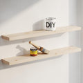Homeforia 42 Inch DIY Floating Shelves, High-End Solid Pine Wood, Set of 2