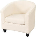 NILUOH Jacquard Club Chair Covers 2-Piece Stretch Barrel Chair Slipcovers Tub Chair Cover Non Slip Round Armchair Covers Couch Covers with Elastic Bottom for Bar Counter Living Room