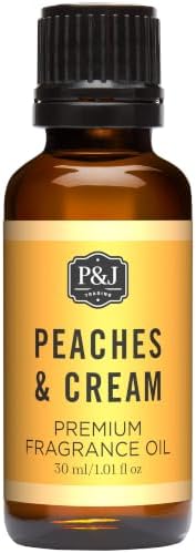 P&J Trading - Peaches & Cream Scented Oil 30ml - Fragrance Oil for Candle Making, Soap Making, Diffuser Oil
