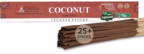 Bless-Organic-Coconut 100%-Natural-Handmade-Incense-Sticks