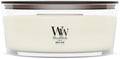 WoodWick White Teak Scented Candle, Crackling Wick, 16oz