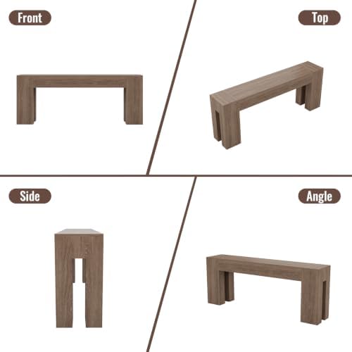 Epecoya Extra Long Entryway Table for Living Room 79-Inch, Light Brown