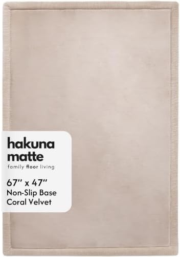 Hakuna Matte CloudSoft Baby Play Mat for Floor 47" x 67" Beige