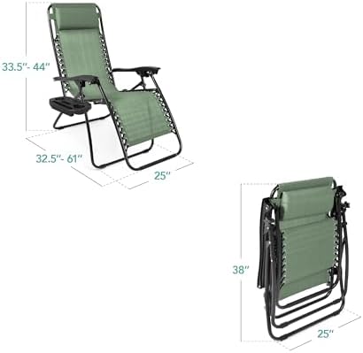 Best Choice Products Zero Gravity Chair Recliner, Sage Green