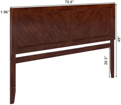 AFI, Canyon King Solid Wood Rustic Farmhouse Headboard, Walnut