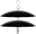 13" Bird Feeder Rain Guard, Hummingbird Feeders Shade Dome Cover, Hanging Baffle for Bird Feeder Pole,Smart Birds Feeder Umbrella (Black), 2 Pack