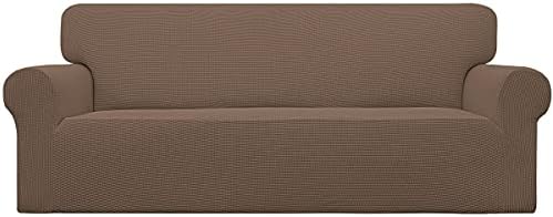 Easy-Going Stretch Couch Covers for Sofa Washable Large Brown
