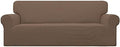 Easy-Going Stretch Oversized Sofa Couch Slipcover Washable Brown