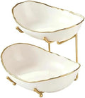 2 Tier Fruit Bowl, Ceramic Fruit Basket for Kitchen Counter 5