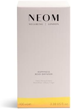 NEOM Happiness Reed Diffuser, Neroli, Mimosa & Lemon, 100ml