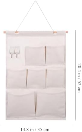 PRETYZOOM Wall Pocket Organizer Over The Door Hanging Magazine Storage Pockets Also Suitable for Remotes Mail Pens Glasses 20.47 X 13.77 Inch