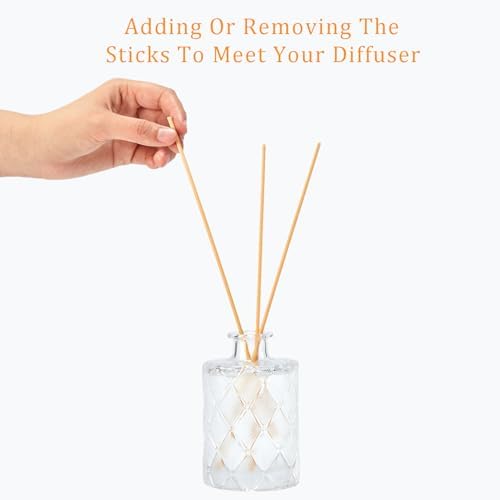 Chloefu Lan Creamy Vanilla Reéd Diffuser, Milky Coconut, 6.7 oz Flower Diffuser with Sticks, Modern Farmhouse Decor, Bathroom & Office Decor, Room Freshener