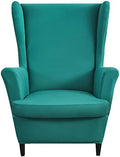 HZDHCLH Wingback Chair Slipcovers 2 Piece,Stretch Spandex Wing Chair Covers for Living Room Armchair,Washalbe Sofa Slipovers