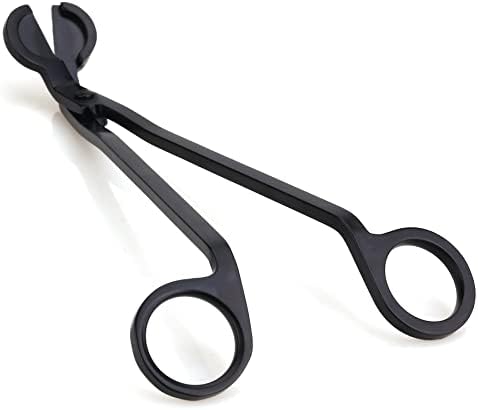 2pcs Candle Wick Trimmer, Polished Wicker Scissors, go deep into The Candle to Cut Spent Chips, Allow The Cleaner to Burn and Prevent Smoke buildup (Black)