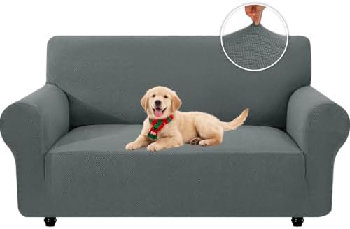 XINEAGE Stretch 2 Seater Slipcover, Non-Slip Pet Couch Cover,Light Green