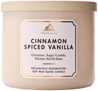 Bath & Body Works 3-Wick Candle, Cinnamon Spiced Vanilla Scent